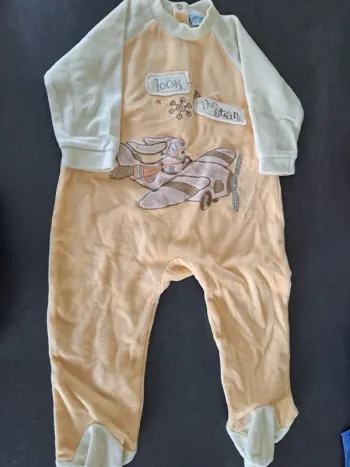 pyjama jaune orange avion 12 mois