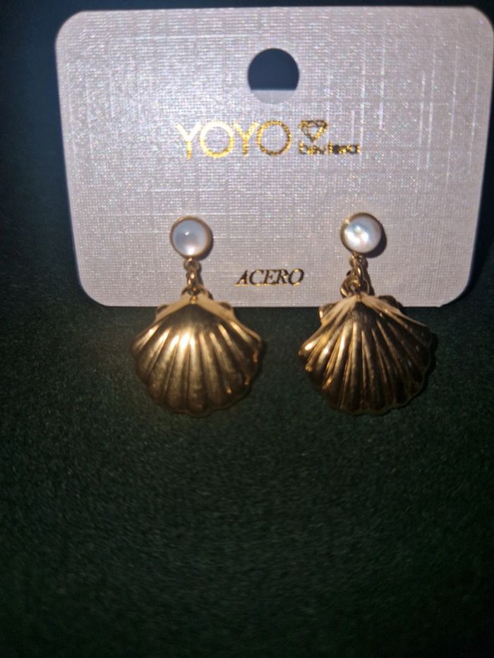 Boucles d'oreilles neuves coquillages - photo numéro 4
