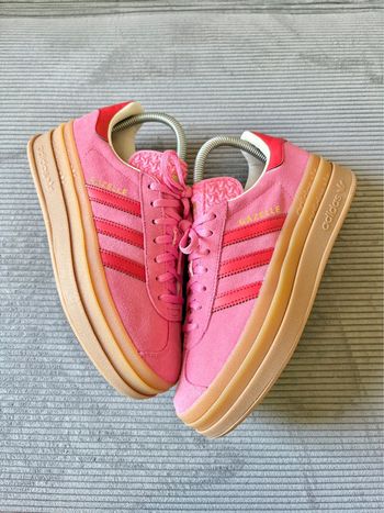 Chaussures adidas gazelle bold roses et rouges / taille 38 2/3