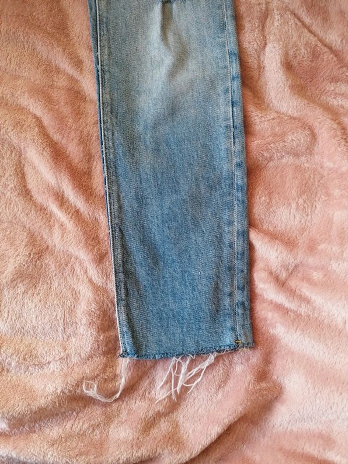 Jeans coupe droite bershka bleu - photo numéro 3