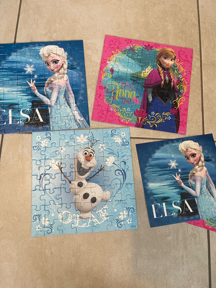 3 puzzles 49 pièces la reine des neiges de Disney - photo numéro 2