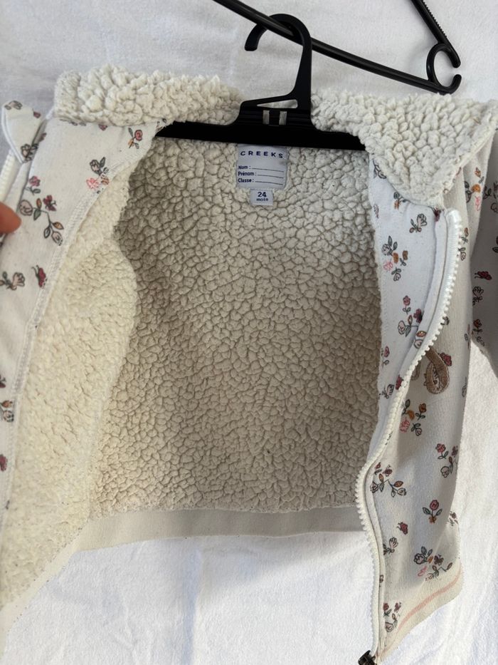Veste doublée blanche à fleure, Creeks, 2 ans - photo numéro 7
