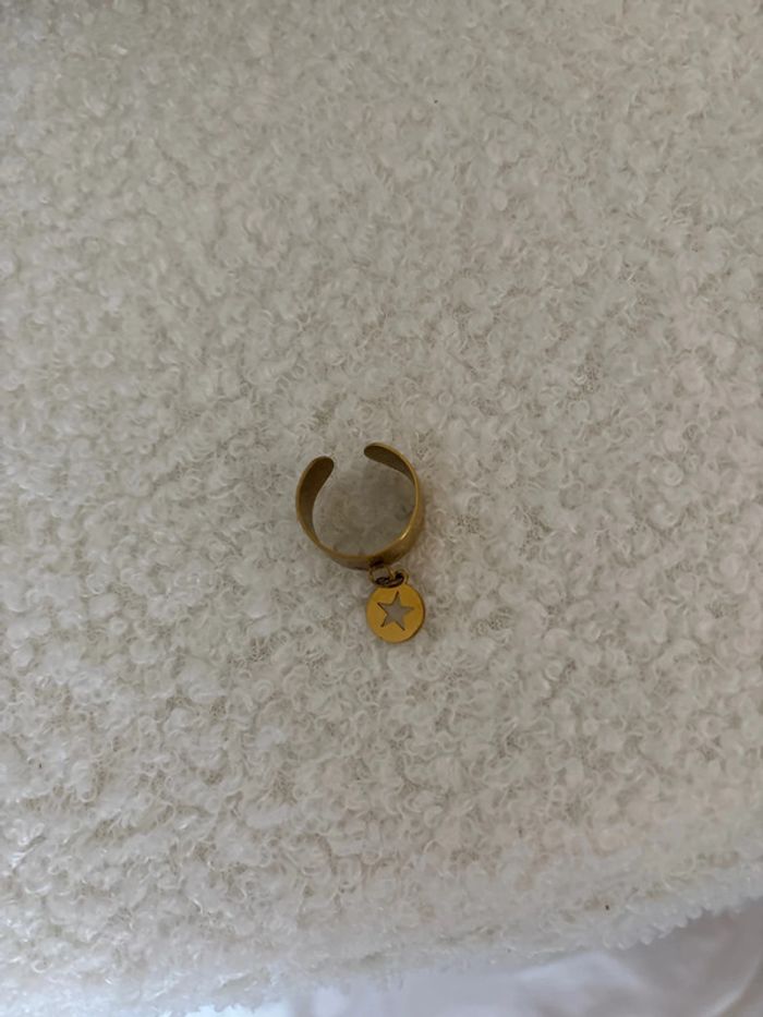 Bague dorée acier inoxydable