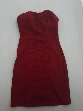 Robe bustier rouge bordeaux taille S