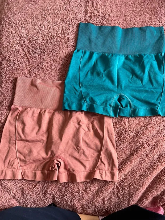 lot 2 shorts de sport rose bleu - photo numéro 2