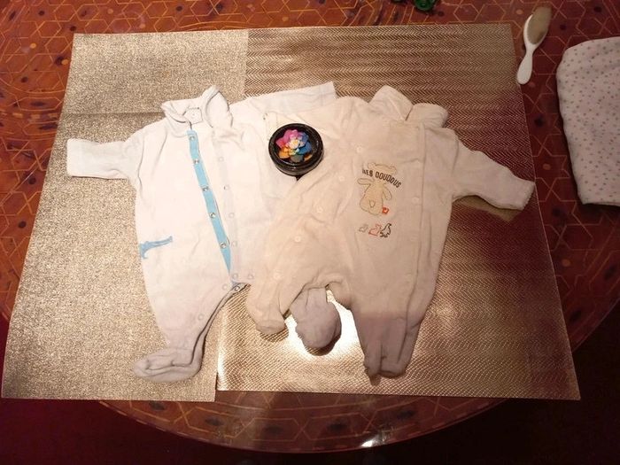 LOT 2 Pyjamas ouverture devant doux