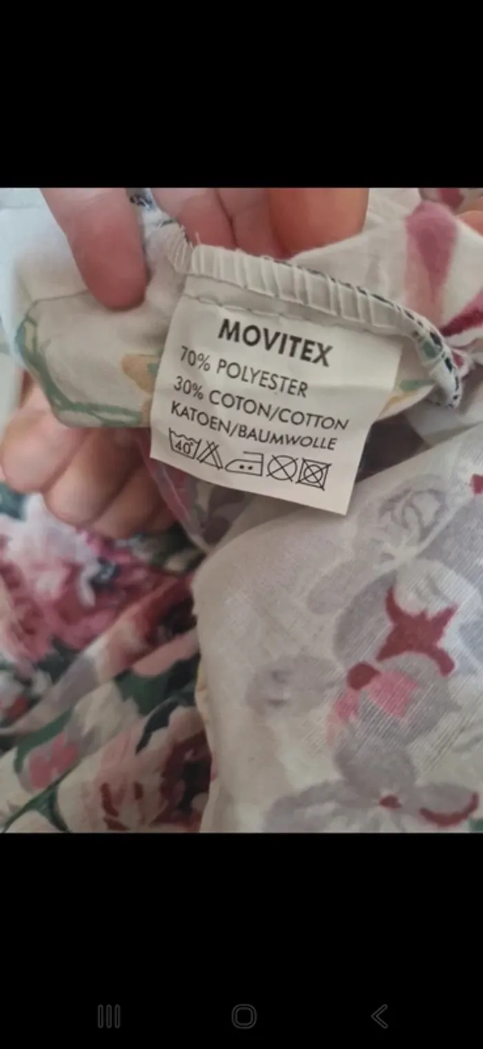 Couvre lit fleurie vintage movitex 186 cm sur 214 cm tres bon état - photo numéro 10