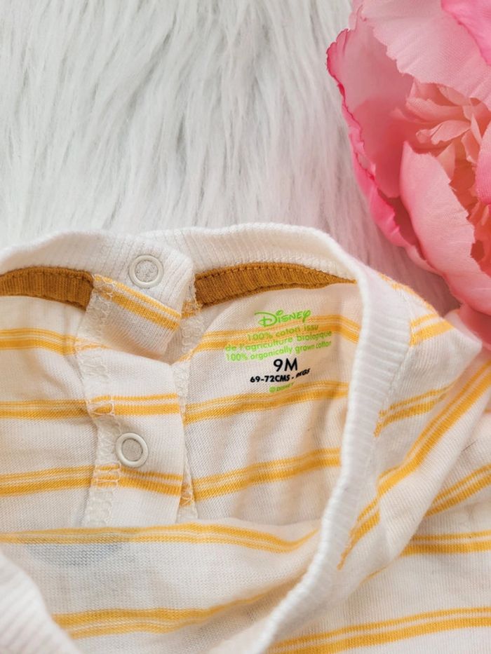 T-shirt rayé Mickey 9mois - photo numéro 2