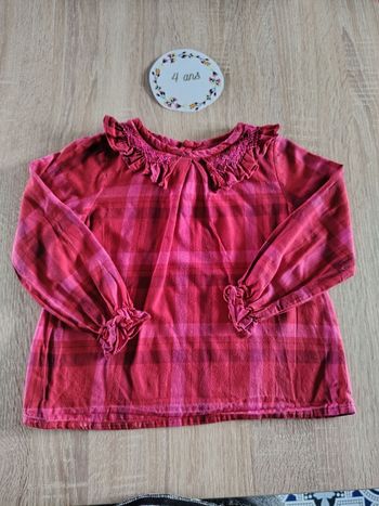 Blouse à carreaux 4 ans Jacadi