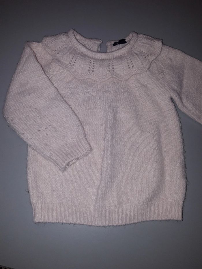 Pull rose pâle 18 mois