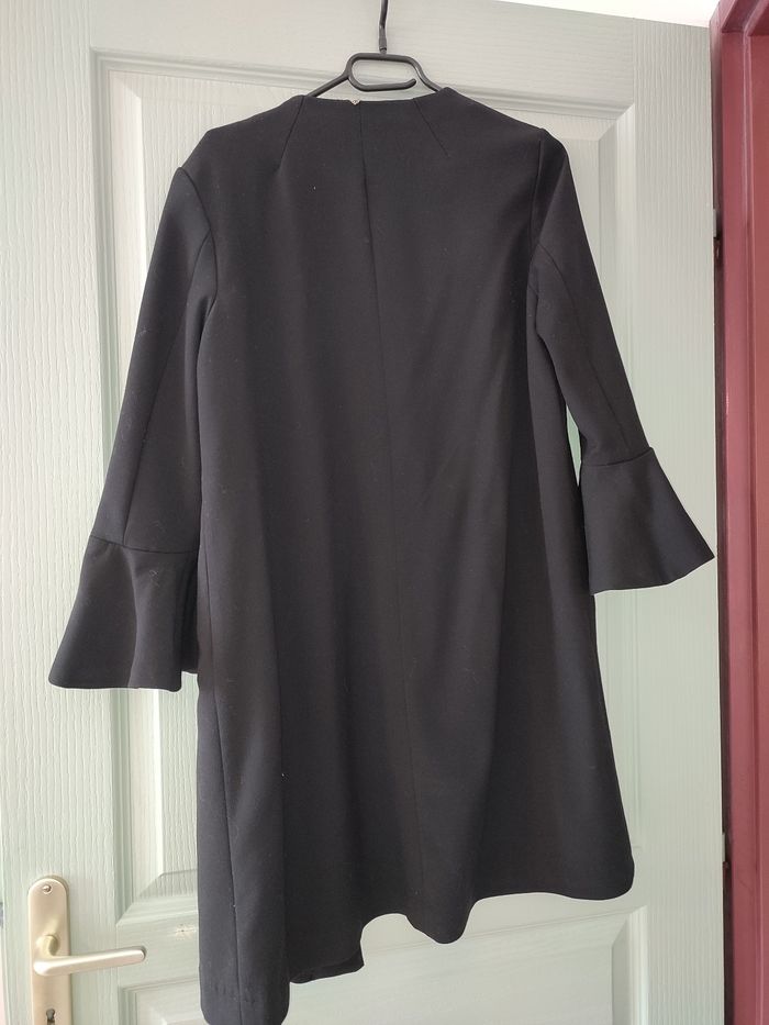 Blazer/veste tailleur longue manches 3/4 volantées - photo numéro 2