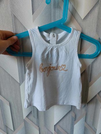 debardeur blanc et or