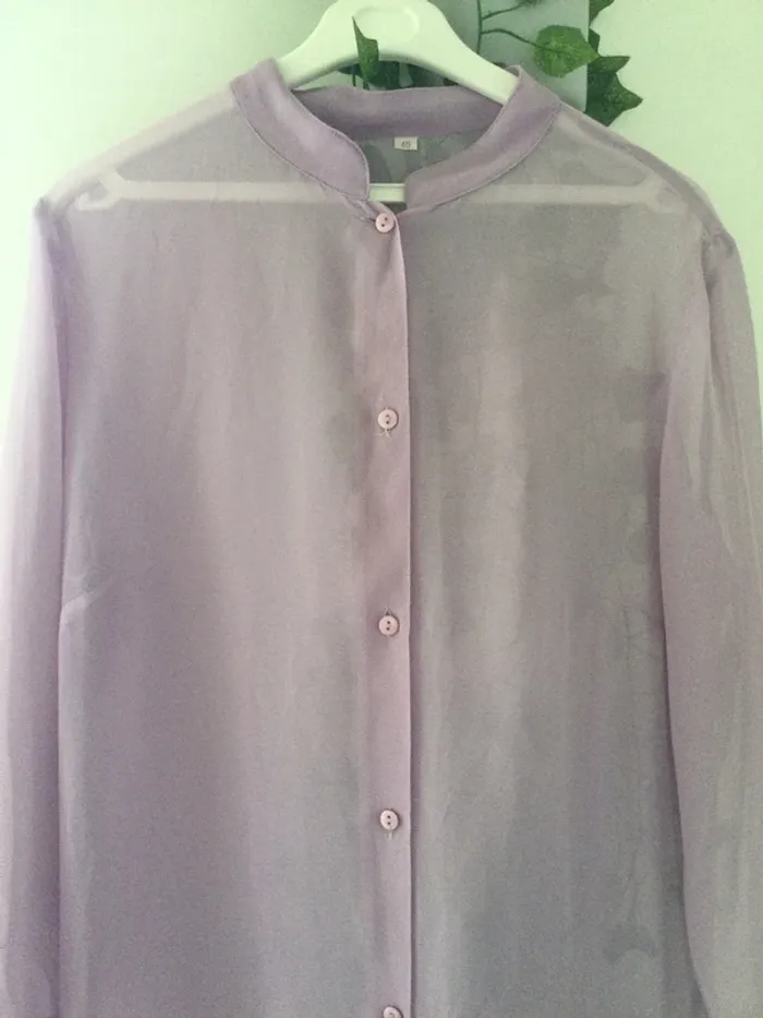 Chemisier long lilas parme T40 - photo numéro 2