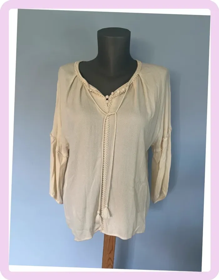 Blouse crème Comptoir des Cotonniers – Taille 3 – 100 % Viscose