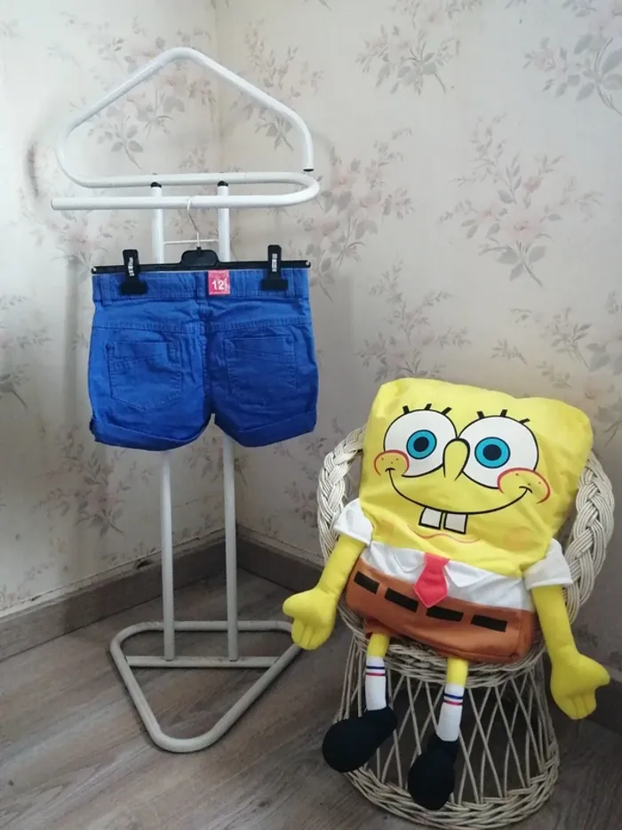 Short bleu baja avec poches et ceinture ajustable / kiabi / (12ans) - photo numéro 2