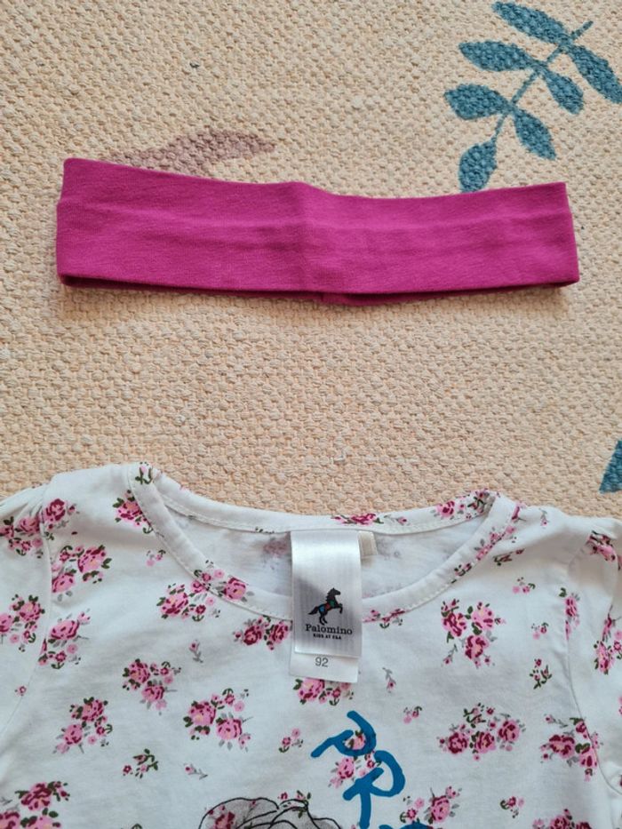 T-shirt pretty 18 mois + bandeau - photo numéro 5