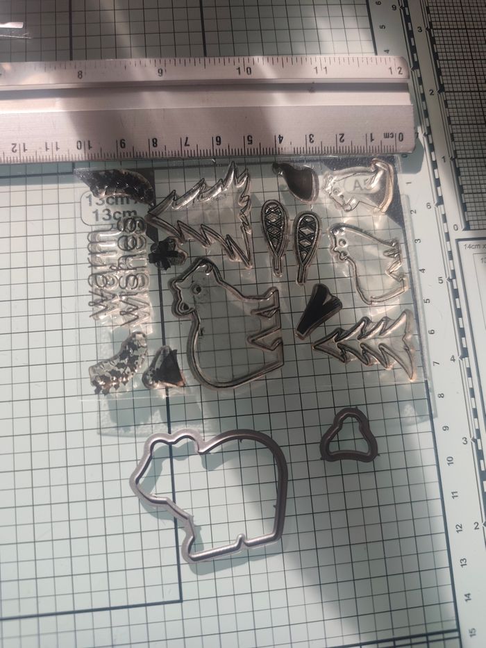 Tampons et dies matrice de découpe scrapbooking thème hiver