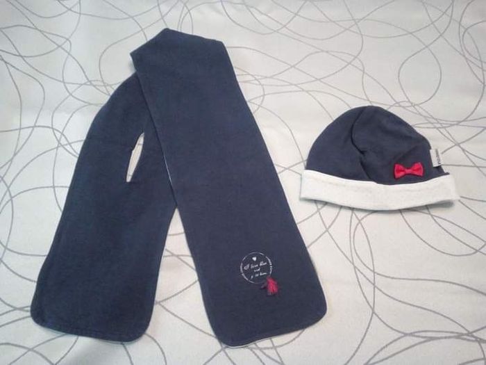 Bonnet écharpe P'tit Bisou 1/3 mois