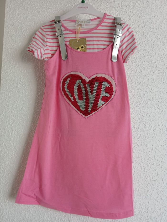 robe rose 8 ans