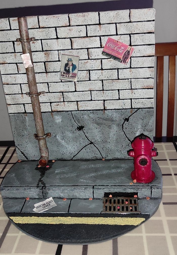 Diorama urbain pour figurine