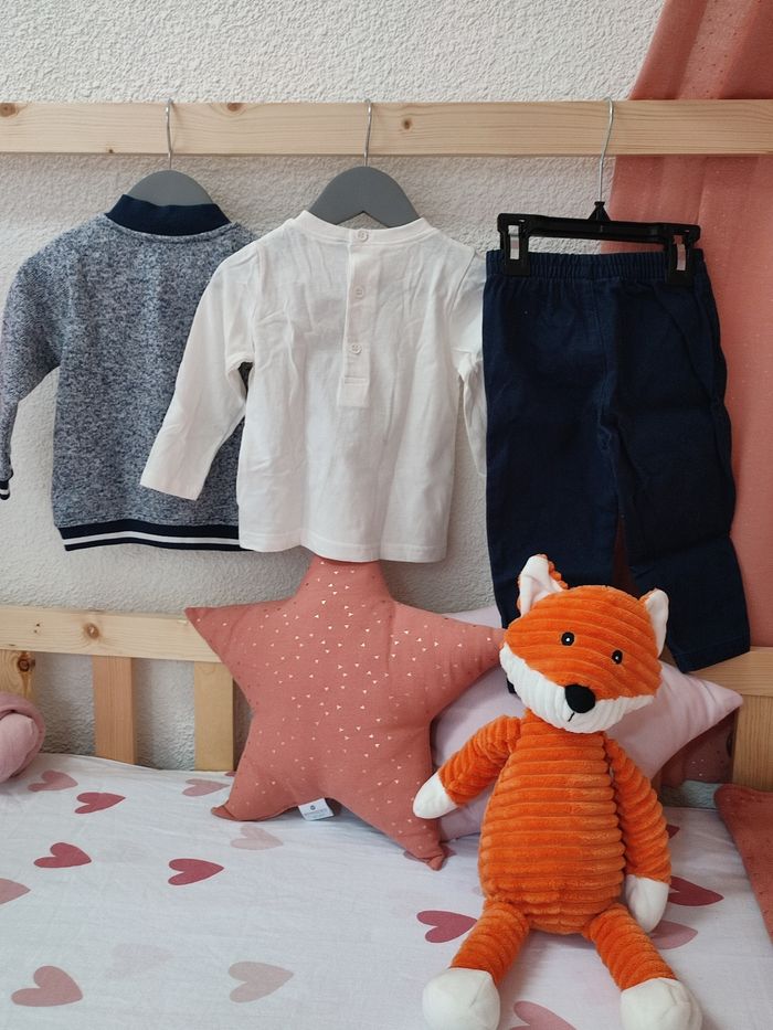 Ensemble bébé garçon - Veste + tee-shirt - jogging - 18 mois - Neuf - photo numéro 5