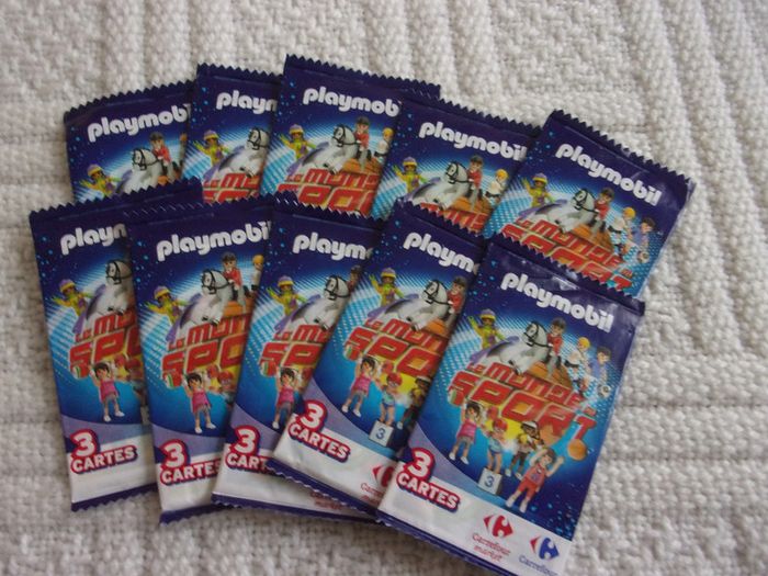 lot de 10 sachets de 3 cartes Carrefour Playmobil 2021 NEUF
