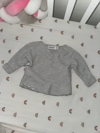 Gilet gris/blabc