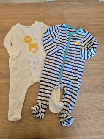 2 pyjama été garçon 6 mois, orchestra