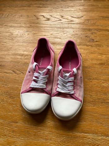 Baskets en toile à rayures roses Tommy Hilfiger taille 32