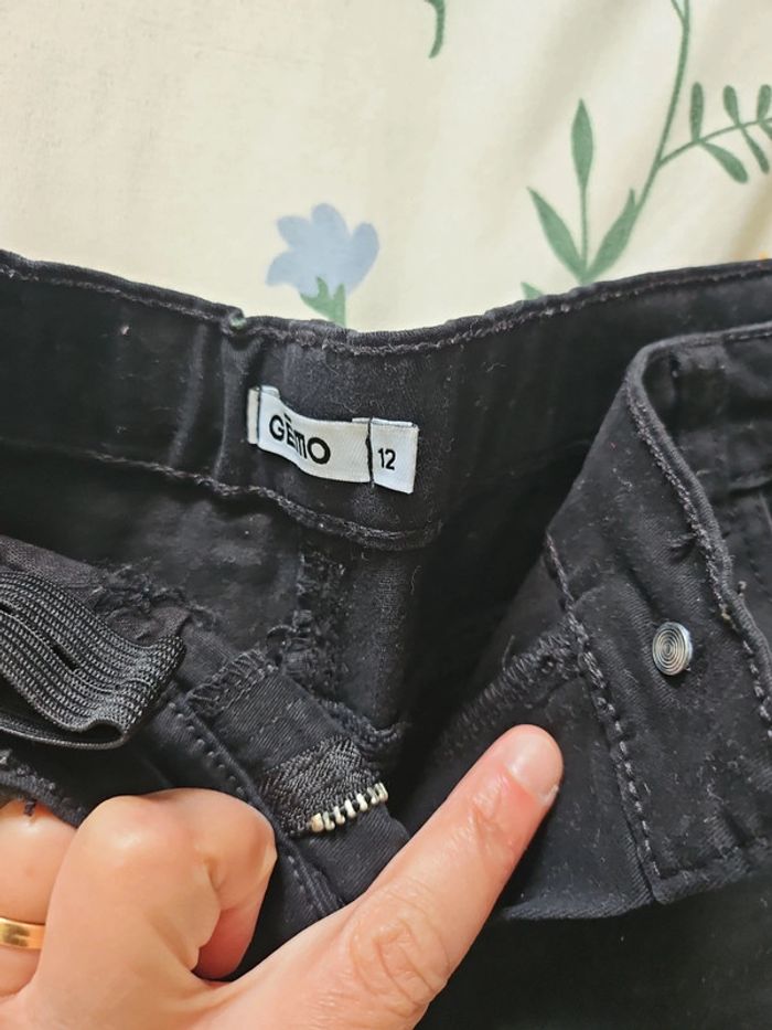 Short toile noir gemo t 12 ans tbe - photo numéro 3