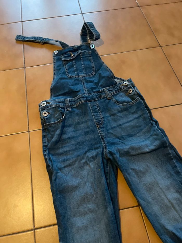 Salopette fille en jeans 13/14 ans - photo numéro 3