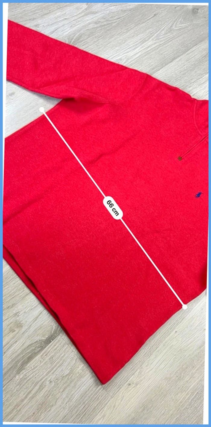 Pull camionneur Ralph Lauren Bordeaux col roulé quart zip Taille XXL - photo numéro 4