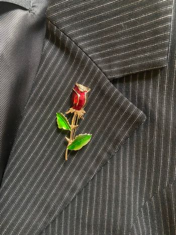 Broche Rose Rouge 