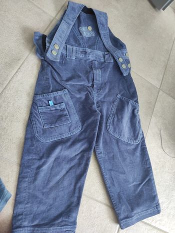 Salopette en velours clayeux 4 ans