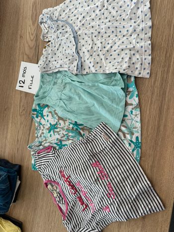 Lot 4 t shirt manches courtes fille
