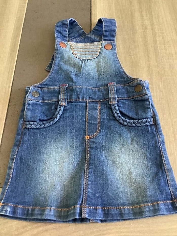 Robe salopette jeans 2 ans