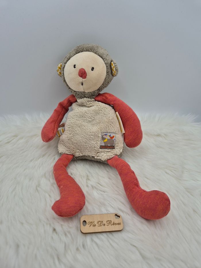 Doudou peluche Singe Les Papoum Moulin Roty