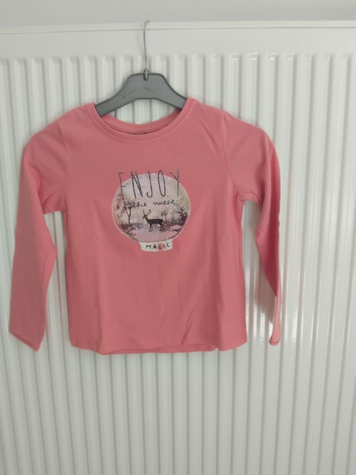 T-shirt manches longues fille 4 ans tao