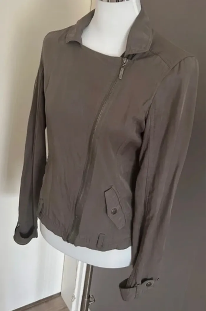 Bonobo, veste zippé, sport chic, kaki, taille M/38