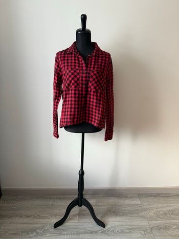 Chemise Zara – L – Rouge & Noir –