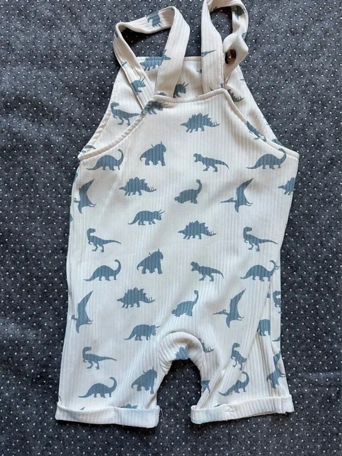 Salopette combi short dinosaure 12/18 mois 86 cm - photo numéro 4