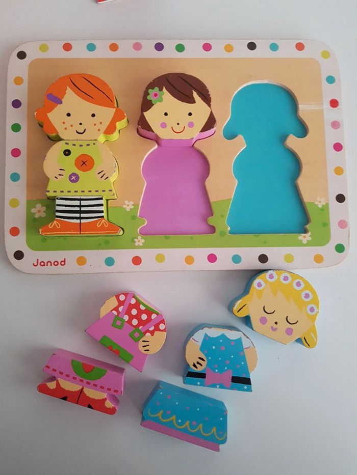 Funny magnets princesse et Puzzle dolls en bois Janod - photo numéro 6