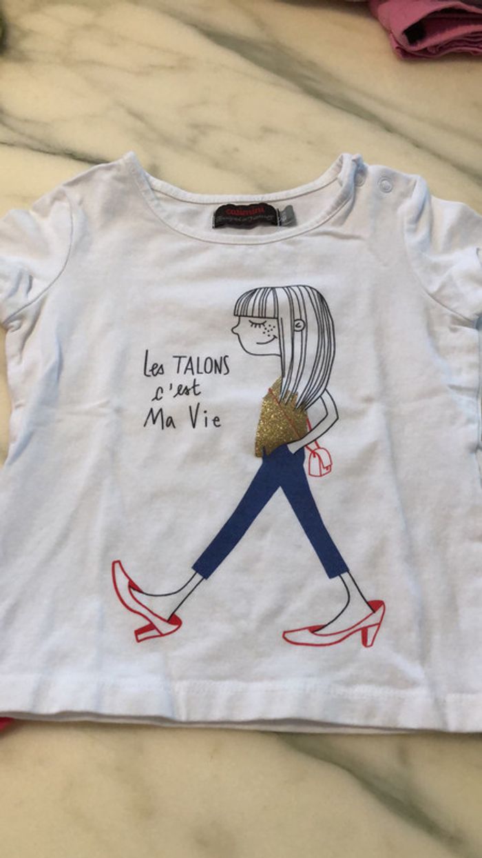 Lot de deux tee-shirts catimini 2 ans - photo numéro 3