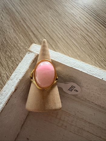 Bague dorée et rose T7