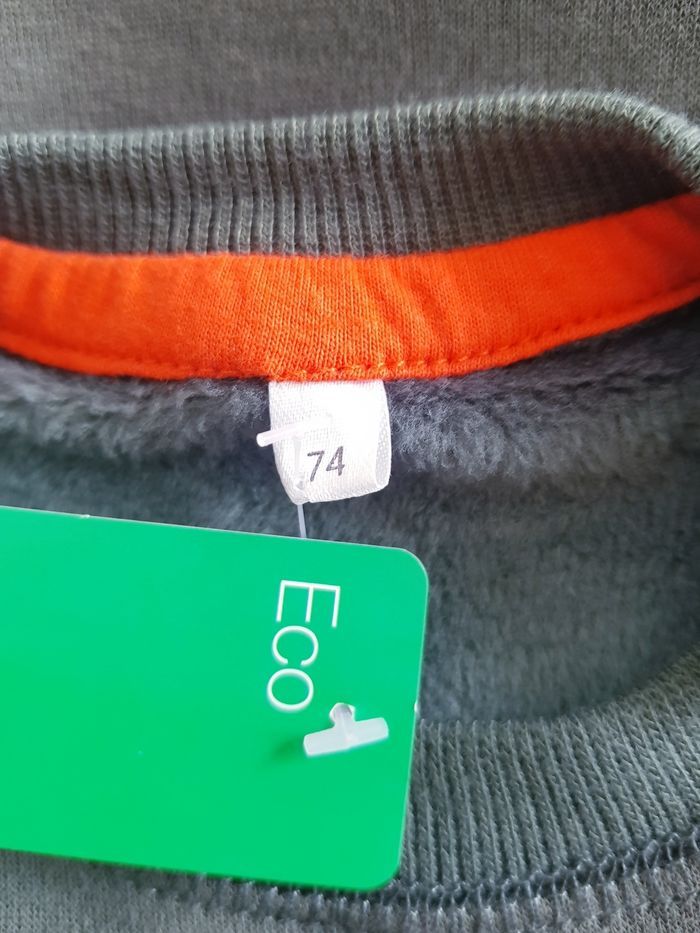 Zeeman - Sweat / pull col rond, longues manches - Dinosaure - Neuf avec étiquette ! (9 mois) - photo numéro 4