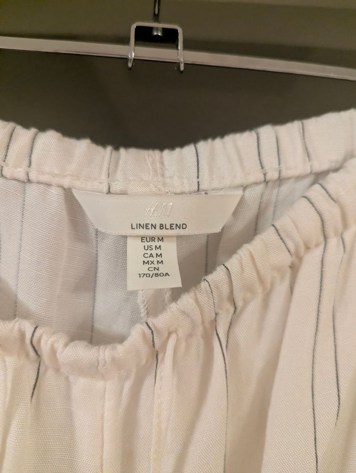 Pantalon tissu aérien de lin mélangé femme taille M - photo numéro 3