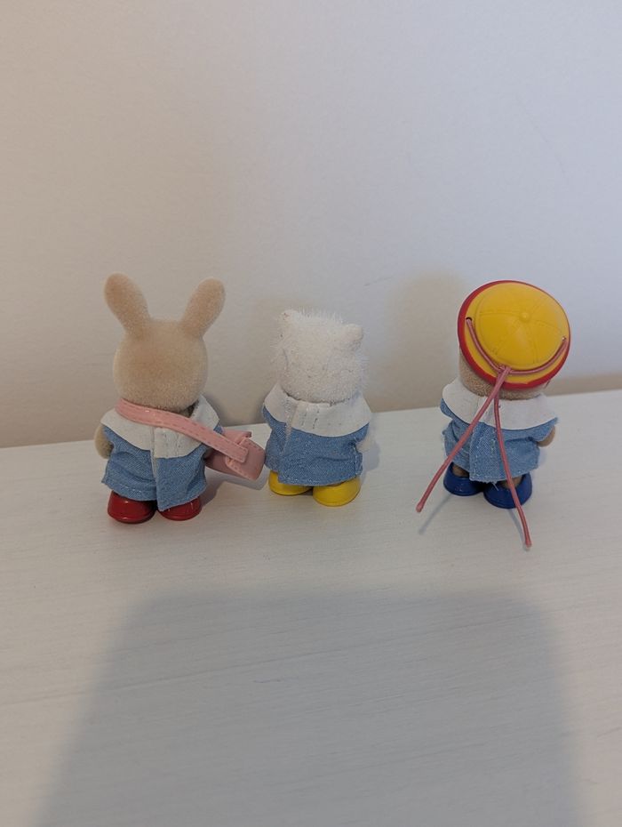 sylvanian families nursery friends 5262 lapin, chat et écureuil - photo numéro 4