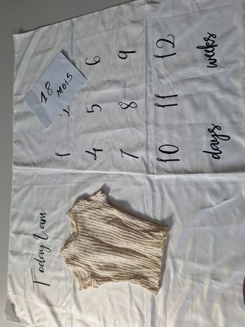 T shirt beige et rose