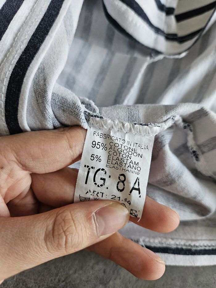 Robe marinière à manches courtes fille - Taille 8 ans - Licorne en sequins - photo numéro 2
