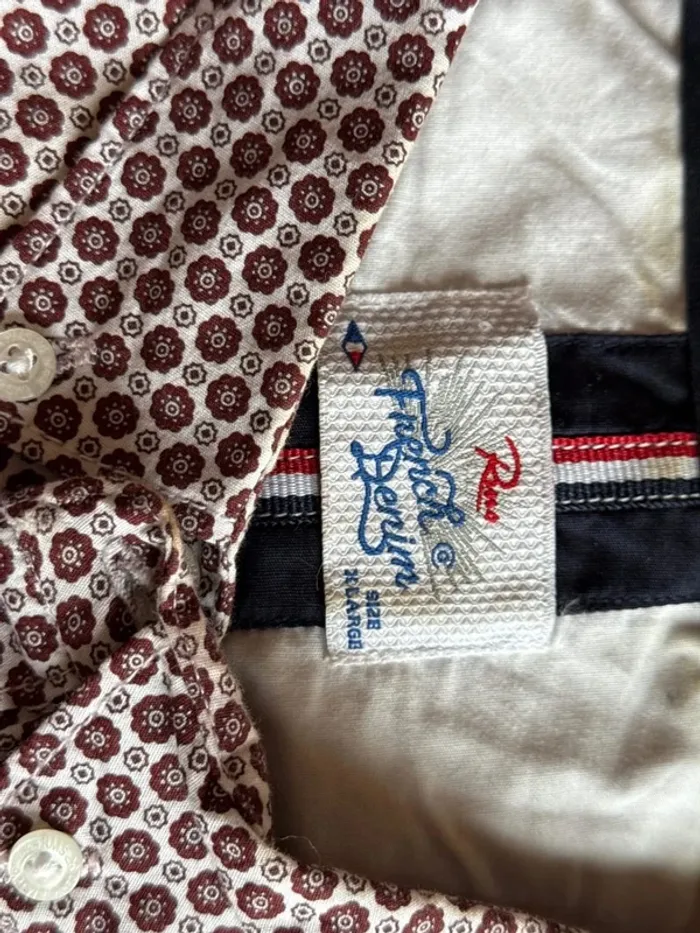 Chemise chemisette, homme taille XL, French denim RMS - photo numéro 3